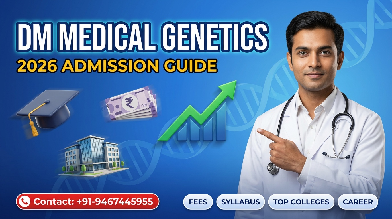 DM Medical Genetics: Admissions, Medical Colleges, Fees, Eligibility Criteria details